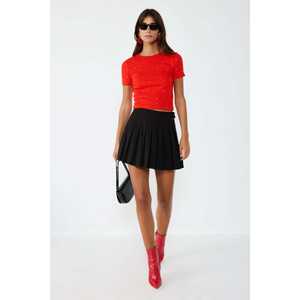 Camiseta Informal de Algodón con Adornos de Piedras, 100% Algodón - Product Image 1