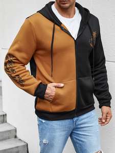 Las mejores sudaderas con capucha de invierno ligeras informales para hombre, diseño de cremallera con capucha teñida lisa, ropa de calle de lana de alta calidad - Product Image 6
