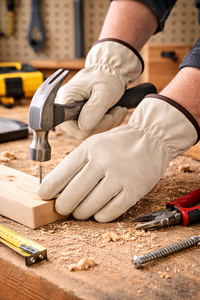 Guantes de Trabajo de Cuero para Invierno con Forro Térmico para Manipulación en Almacenes a Baja Temperatura, Protección Duradera para las Manos con Logotipo Personalizado - Product Image 2