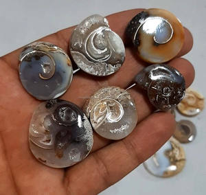 งานฝีมือทำจากธรรมชาติ หินมาลาไคต์ทรงหลังเบี้ยขนาดใหญ่ หินเจียระไนแบบแผ่น สำหรับทำเครื่องประดับ รูปทรงอิสระ คุณภาพสูง หลากหลายแบบ IGI - Product Image 5