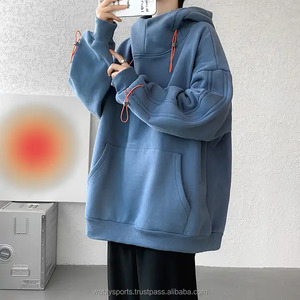 Hot Sale <b>Long</b> Line Winter Hoodie with Zipper Pocket Heavyweight Hoodies Ski Sherpa Fleece Hoodie Loose Oversized <b>Waterproof</b> - Product Image 4