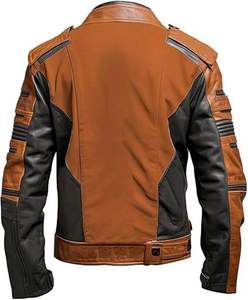 Nouvelle conception 2026 – Blouson de moto en cuir unisexe coupe-vent de style européen – Vêtement de protection pour la conduite – Approvisionnement direct usine - Product Image 4