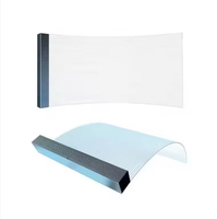 Film LED adhésif enroulable, écran flexible en cristal, affichage transparent pour fenêtre en verre