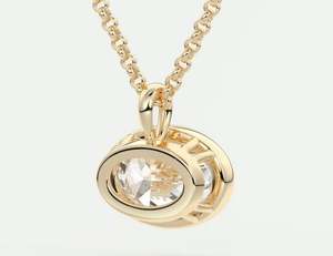 Conjunto de bisel de letras, collar de dijes con diamante VVS, joyería de fiesta chapada en oro y plata 925 para mujer - Product Image 4