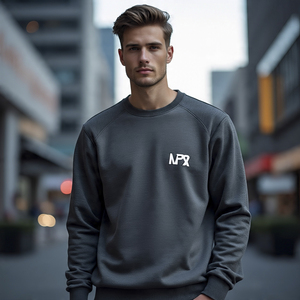 Light weight Sweatshirts <b>Men's</b> Breathable French terry Fleece Vintage Sweatshirt Crewneck Sweat Shirts <b>Men</b> POLO fleece-shirt - Product Image 1