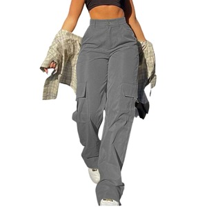 New Stylish Design Multi-Pockets <b>Cargo</b> <b>Pants</b> <b>Women</b> Casual Breathable Wholesale <b>Pants</b> 100% Organic Cotton Woman Trousers - Product Image 3