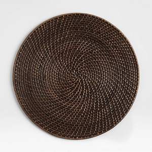 Sous-plats ronds en rotin en gros, sous-plats bohèmes avec motif en maille, idées de décoration intérieure faites à la main - Product Image 2