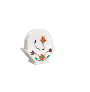 Posavasos de mármol de forma redonda de diseño único, posavasos de taza de té de Material de mármol, posavasos de piedra personalizado a precio asequible - Product Image 6