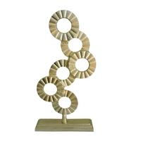 Sculpture en bronze artisanale moderne d'une danseuse, art pop abstrait, statue en aluminium coulé, art décoratif fait main
