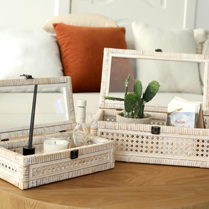 Cajas decorativas de mimbre respetuosas con el medio ambiente, cestas de almacenamiento hechas por mayoristas vietnamitas de decoración del hogar - Product Image 5