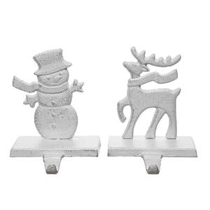 Soporte de calcetín de Navidad de Metal copo de nieve de alta calidad elegante gancho resistente para exhibición de chimenea - Product Image 2