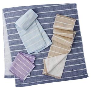 [Wholesale Products] HIORIE Osaka Striped Pattern Gauze <b>Towel</b> 100% Cotton Hand <b>Towel</b> 34cm*100cm Low MOQ Washable Dry Navy <b>Blue</b> - Product Image 3