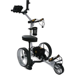 Voiturette de golf électrique MERIT Bat Caddy X3R avec batterie au lithium 20Ah, télécommande, couleur argent, disponible - Product Image 3