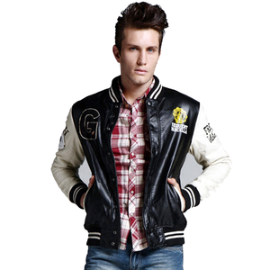 Écussons en polyester chenille de qualité personnalisée High Street col montant veste Letterman de basket-ball pour hommes et femmes réversible - Product Image 4