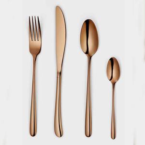 Sale Luxury <b>Gold</b> Polished Restaurant Stainless Steel Bold end Handle Cutlery Stainless Steel Cutlery Flatware Wedding Set - Product Image 3