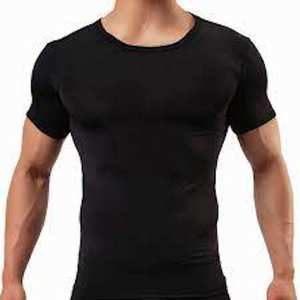 210G transfert de chaleur décontracté gaufrage impression été coton à manches courtes 0 cou t-shirt pour hommes - Product Image 6