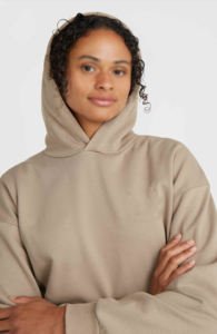 Sweat à capuche surdimensionné uni avec logo brodé personnalisé de haute qualité 100% coton 450 Gsm sweats à capuche respirants pour femmes à bas prix - Product Image 2