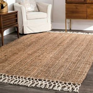La alfombra redonda de paja con textura única, color personalizado para comedores y entradas, agrega encanto natural - Product Image 2
