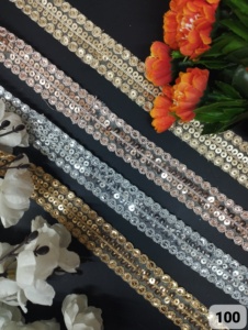 Cordones de corte Zari dorados hechos a medida Recorte de lujo y sexy para ropa Bordes Suministro de reventa para diseñador de vestidos - Product Image 3