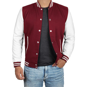 Professional Manufacture Men Winter Letter Varsity Jackets Customized Design PolyesterCotton <b>Blend</b> Front Logo - Product Image 1