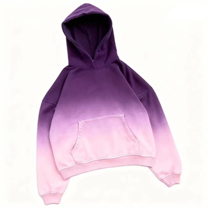 Pull-over épais surdimensionné en coton 100% chiné, délavé au soleil, vintage, personnalisé avec broderie, style streetwear d'hiver - Product Image 2