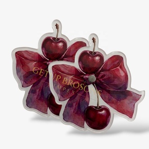 Nouveauté : Tuiles magnétiques en acrylique pour extensions de cils, durables, en forme de cerise, de fleur, d'ovale, de cœur, de papillon, personnalisables - Product Image 5
