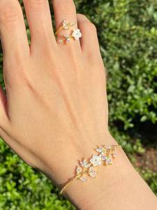 Pulsera de Plata de Ley 925 con Dije de Flor de Circonio, Joyería Religiosa de Lujo para Mujer, Regalo de Aniversario para Novia - Product Image 2