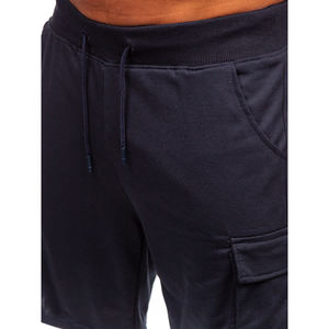 Shorts cargo noirs pour hommes en coton respirant avec ceinture ajustable et plusieurs poches utilitaires pour un port décontracté en été - Product Image 5