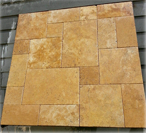 Baldosas de Piedra Dorada Rústica de 20x20cm, Acabado Tumbled, Duraderas para Exteriores, Jardín, Camino de Entrada, Fabricadas en Turquía, Aplicaciones para Hoteles y Villas - Product Image 3