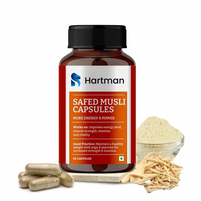 SafedMusli Capsules for Male Reproductive Health Enhances Physical Performance Testos terone Levels for Adults Pregnant Women)