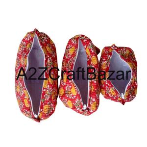 Trousse de maquillage en coton écologique réutilisable à fermeture éclair, matelassée, avec poignée souple, grande capacité, pour femmes, voyage - Product Image 4