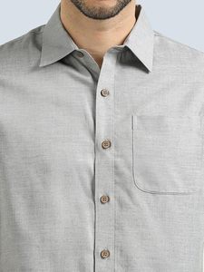 Camisa formal de media manga para hombre, diseño ajustado con cierre de botones, adecuado para uniforme de oficina informal de negocios y ropa de trabajo diaria - Product Image 4