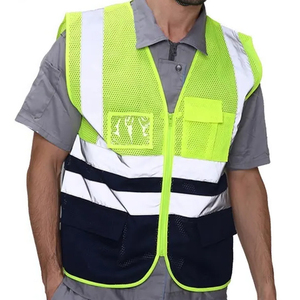 เสื้อกั๊กนิรภัยแบบมีซิปสะท้อนแสงเสื้อกั๊กนิรภัยด้านหน้ามีซิปสะท้อนแสงเสื้อกั๊กนิรภัยแบบสั่งทำได้ล่าสุด - Product Image 6