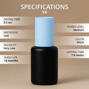 Colle liquide pour extensions de cils à séchage rapide en 0,5 seconde, étiquette privée, imperméable, végane, sans cruauté, logo personnalisé, usage professionnel - Product Image 2