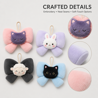 Ornement en peluche personnalisé en gros, 10 cm, accessoire animalier doux personnalisé avec logo et emballage