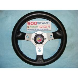 Volante Deportivo FIAT 500 y 126 Luisi NIBBIO con Abarth 32 Argento Clacson, Nuevo en Caja - Product Image 1