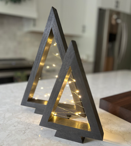 Modern Farmhouse Customizable <b>Christmas</b> <b>Tree</b> Decorations Hardwood Candle Holders and Lantern Jars - Product Image 2