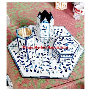 เตาบาโคอร์ผลิตภัณฑ์ที่มีประสิทธิภาพมากที่สุดทำด้วยมือจากวัสดุพลอยอินเลย์ของอินเดียใช้เป็นของขวัญ - Product Image 4