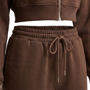 Conjunto Deportivo de Alta Calidad con Logotipo Personalizado, Chaqueta Deportiva con Cremallera, Chándal de Moda para Mujer, Ropa Deportiva de Algodón, Chándal de Dos Piezas - Product Image 5