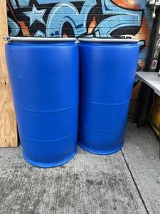 Fût en plastique, prix usine, 55 gallons (200 litres), bleu, pour expédition - Product Image 3