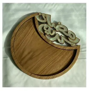 Imperial Iftar Nights Handmade <b>Mother</b> of Pearl Inlay Chocolate Serving Tray with Elegant Arabic Design for Festive Tables - Product Image 3