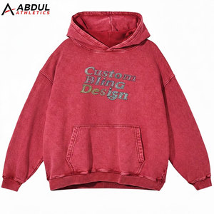 Sudaderas Urban Fit para Hombre con Lavado Ácido y Pedrería Brillante - Product Image 1