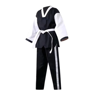 Uniformes de Karate con Logotipo Personalizado de Alta Calidad en Oferta, 100% Algodón Transpirable, Negro, Unisex - Product Image 4