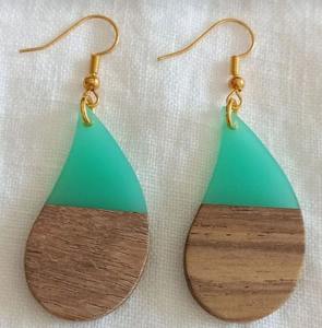 Ensemble collier et boucles d'oreilles pendantes en résine faites à la main élégantes pour femmes, pour les fêtes et les tenues décontractées, boucles d'oreilles en résine, moule pour boucles d'oreilles en résine - Product Image 2