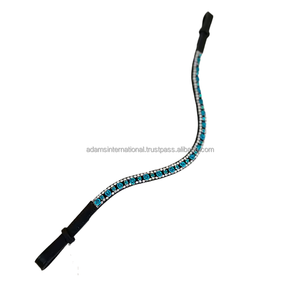 Nuevo diseño de liberación rápida de cristal para VELCRO Brow Band Material de cuero con cristales ostentosos - Product Image 1