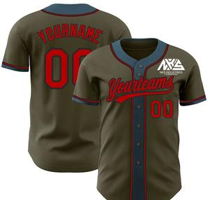 Maillots de baseball unisexes à séchage rapide et respirants, imprimés avec logo personnalisé, vêtements de sport d'équipe - Product Image 1
