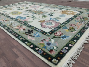 Prêt à expédier 5x8 pieds. Tapis en stock tapis persan fait à la main Beige rose noué à la main de haute qualité laine coton tissé tapis tapis - Product Image 4