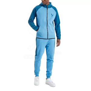 Chándales de hombre con logotipo personalizado de mejor estilo, conjuntos de Jogger de etiqueta privada, forro polar de algodón de punto para invierno, atuendo informal, venta de fábrica - Product Image 1