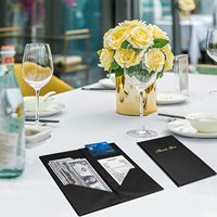 Porte-Compte de Restaurant Unisexe avec Porte-Bon de Commande sans Fermeture