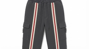 Custom Logo Men's <b>Cargo</b> Jogger Pants 100% Polyester Drawstring Elastic Waist Side Stripe Casual Trousers for Daily Wear - Product Image 4